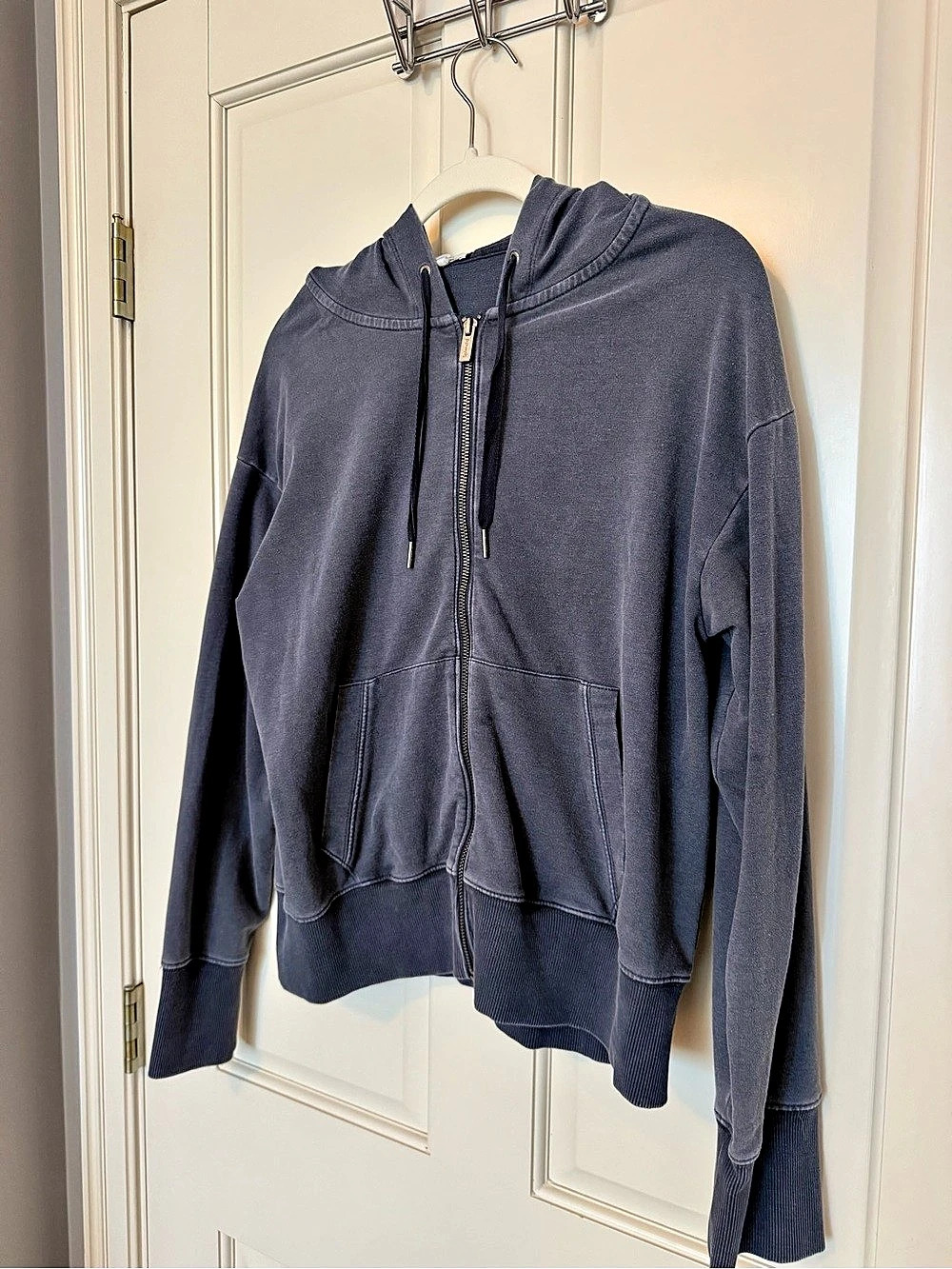 Splendid Zip-Up Hoodie in Navy Blue